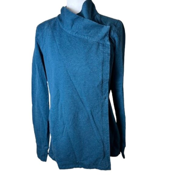 Lululemon Coast Wrap II Jacket Long Sleeve Top Coat Size 10 Teal - Picture 3 of 14